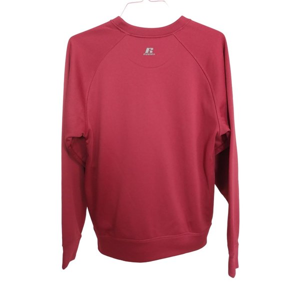Russell Dri-Power Long Sleeve Pocket Fleece Athletic Sweatshirt Burgundy Men's M - Picture 2 of 9
